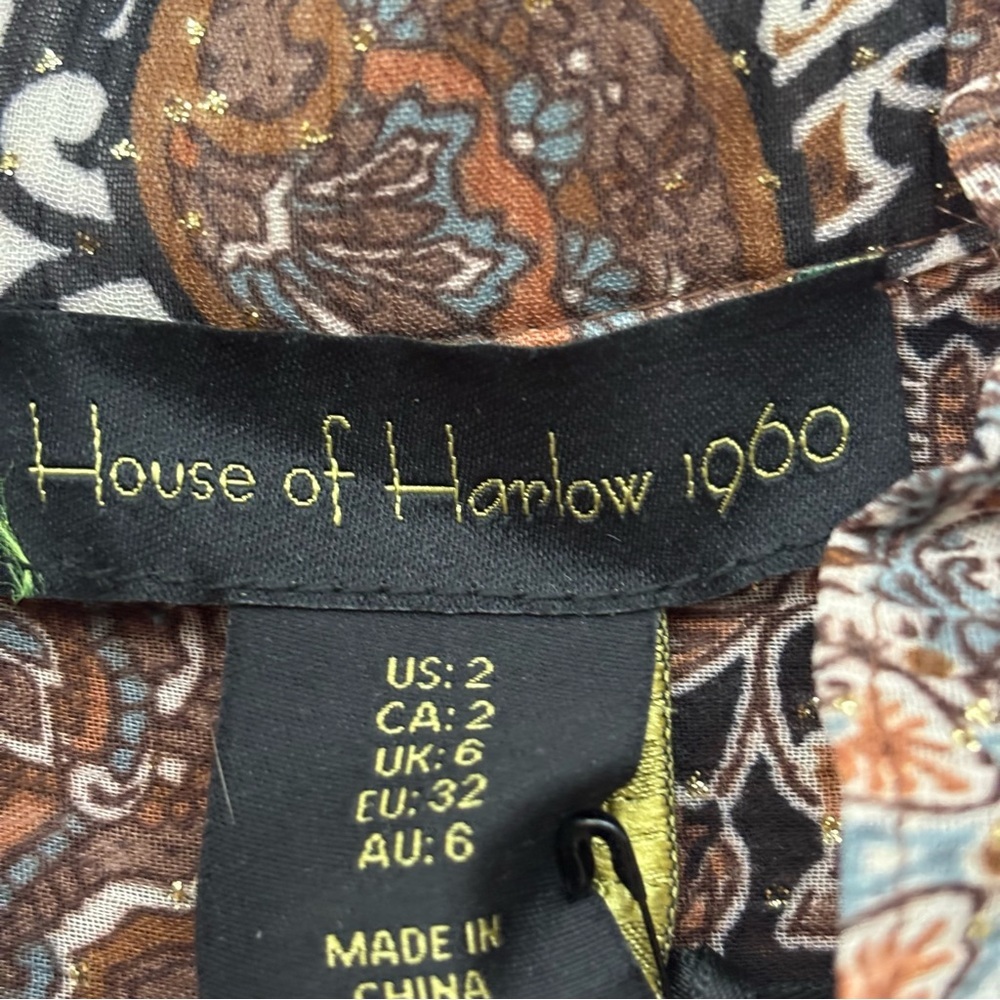 NWT House of Harlow 1960 Balloon L/S Sheer Mini Dress, Size 2 - Picture 14 of 16